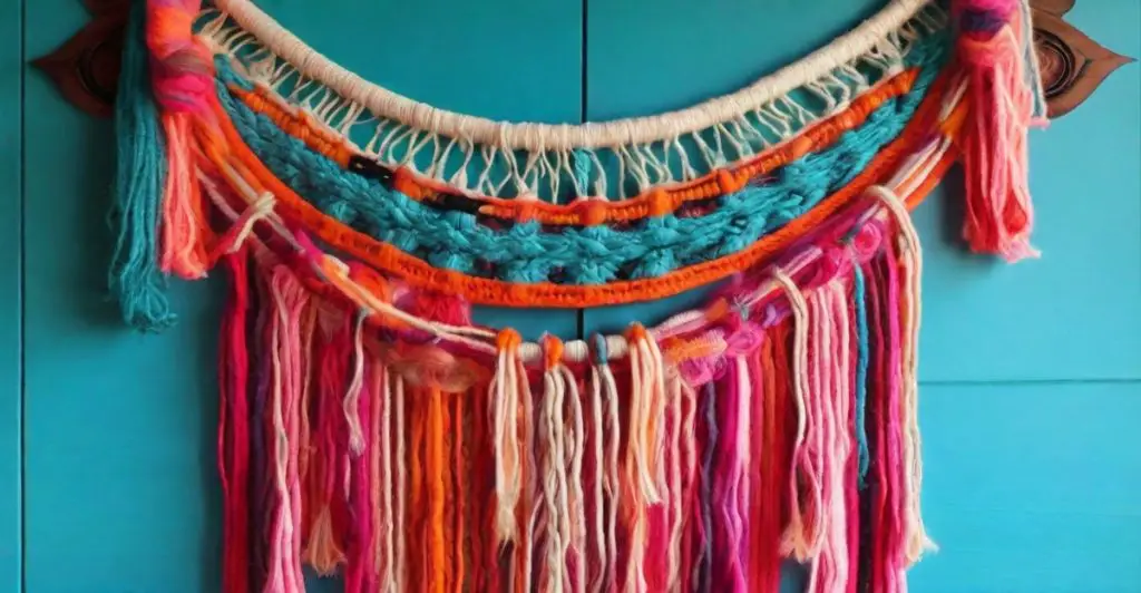 Caribbean style Yarn wall hanging