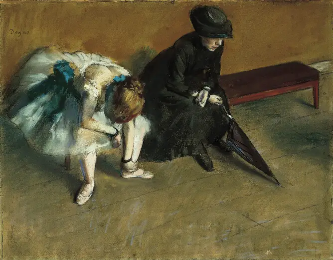 Waiting by Edgar Degas