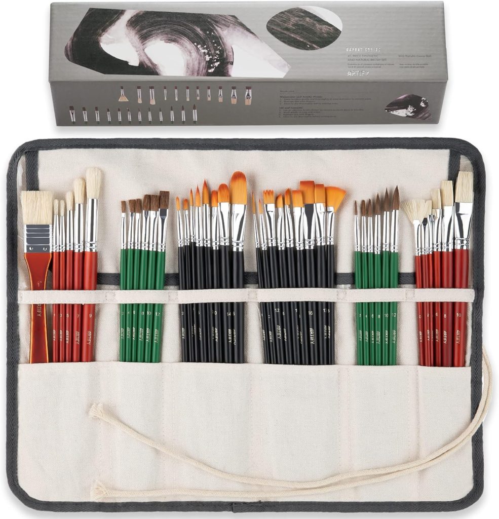 ARTIFY 41 Pieces Long Handle Paint Brushes