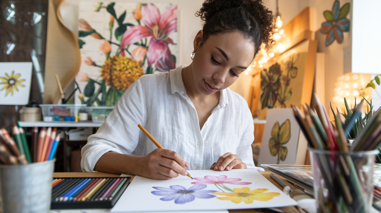 Colour Pencil Drawing Flowers: 5 Easy Tips for Beginners